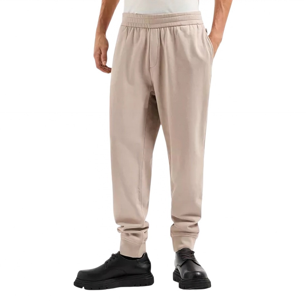 A|X‎ Armani Exchange Terry Jogger Sweatpants Beige Elastic Waist Size XL